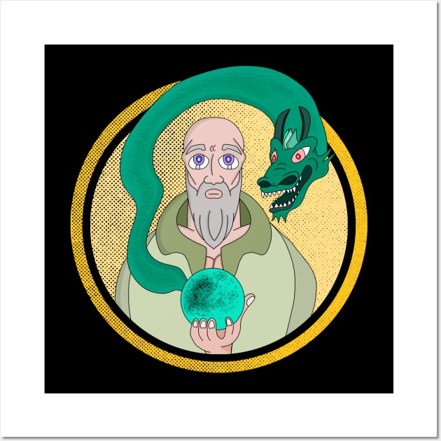 The Monk and the Dragon Wall Art by DiegoCarvalho